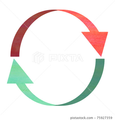 Circulating arrows red and green sustainable - Stock Illustration ...