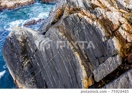 Aerial view of the coastline at Dawros in County Donegal - Ireland 75928485