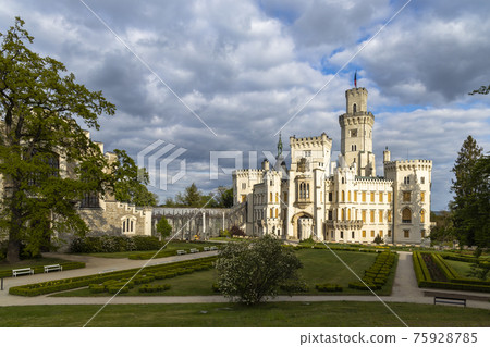 Hluboka nad Vltavou castle in Southern Bohemia, Czech Republic 75928785