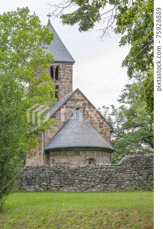 Old stone church in Nagyborzsony, Hungary Old stone church in Nagyborzsony, Hungary 75928889
