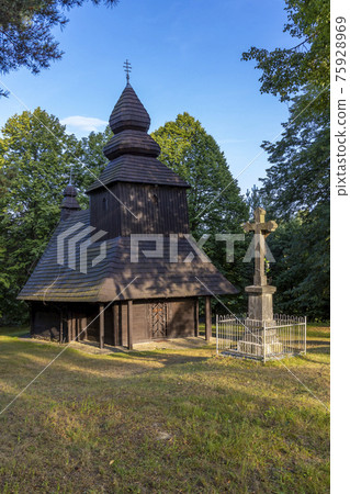 Wooden church in Ruska Bystra, Slovakia Wooden church in Ruska Bystra, Slovakia 75928969