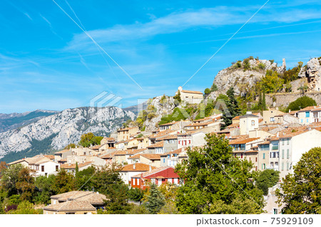 Aiguines in central Provence, France 75929109