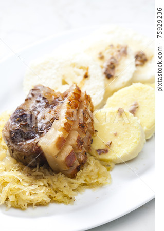 traditional Czech cuisine pork with cabbage and dumplings traditional Czech cuisine pork with cabbage and dumplings 75929236