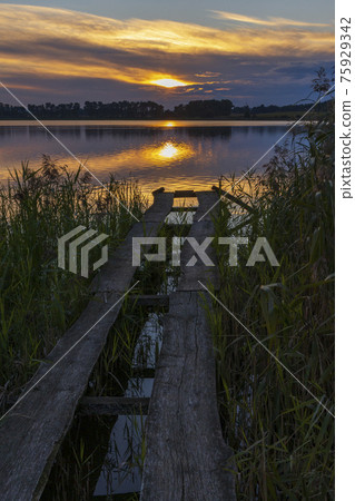 Sunset in nature reserve Rezabinec in Southern Bohemia, Czech Republic Sunset in nature reserve Rezabinec in Southern Bohemia, Czech Republic 75929342
