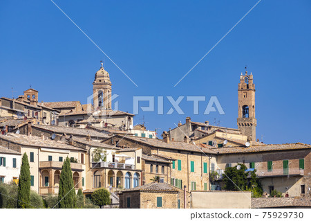 Tuscany's most famous town Montalcino in Italy Tuscany's most famous town Montalcino in Italy 75929730