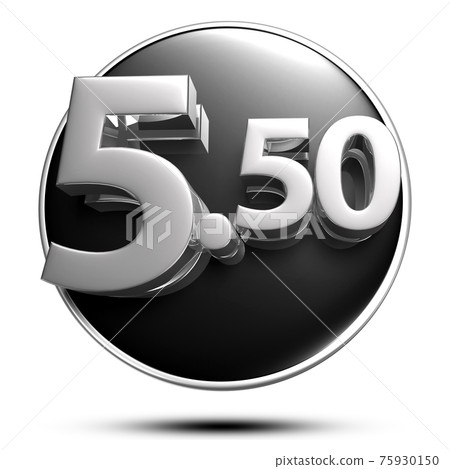 numbers 5.50.-插圖素材 [75930150] - PIXTA圖庫