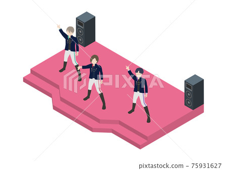 Illustration material of male idol group Illustration material of male idol group 75931627