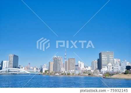 [Tokyo] January, view from Chuo Ohashi 75932145