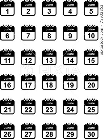 圖標,日曆,日曆,日程表,任務,日曆,koyomi,文學日曆,數字,數字,夏天,六月 圖標,日曆,日曆,日程表,任務,日曆,koyomi,文學日曆,數字,數字,夏天,六月 75932852