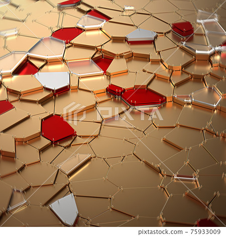 broken golden glass with sharp pieces over background broken golden glass with sharp pieces over background 75933009
