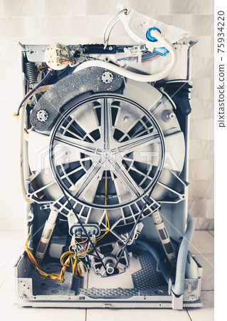 washing machine with open enclosure is ready for service washing machine with open enclosure is ready for service 75934220