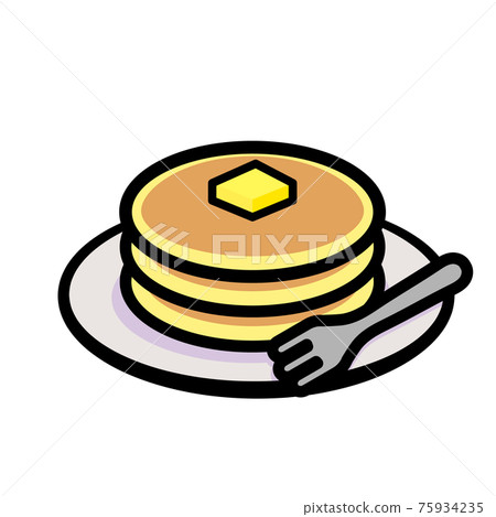 Simple and cute hot cake illustration - Stock Illustration [75934235 ...