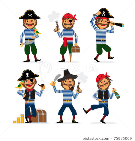 Cartoon pirate character Cartoon pirate character 75935009
