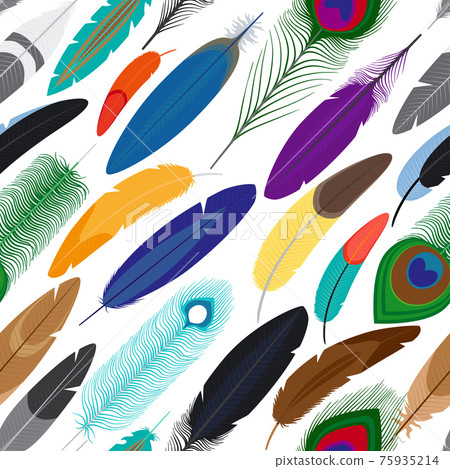 Feathers seamless background 75935214