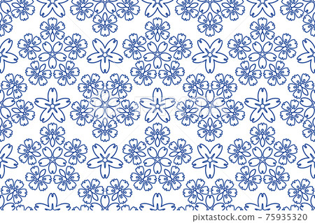 Blue ornament pattern 75935320