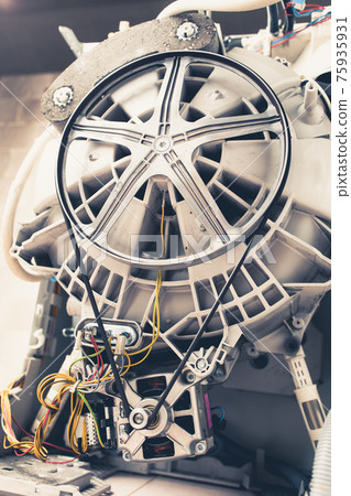 washing machine with open enclosure is ready for service 75935931