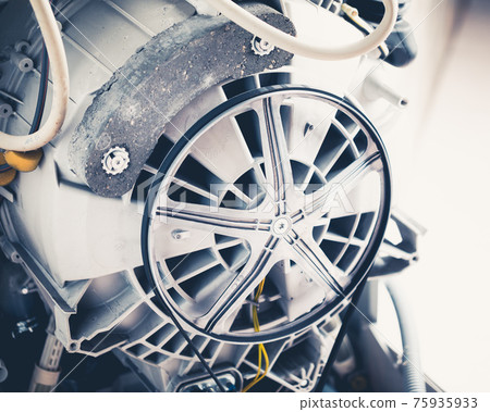 washing machine with open enclosure is ready for service 75935933