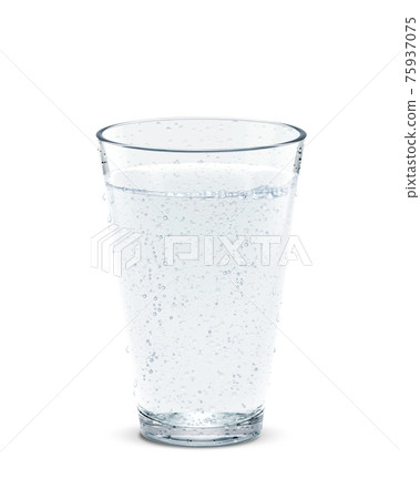 Glass Cider Soda Drink Illustration Real Sweat Glass Cider Soda Drink Illustration Real Sweat 75937075