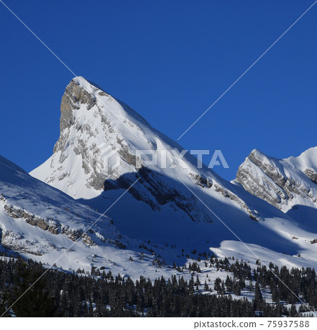 Impressive peak of the Churfirsten Range. Impressive peak of the Churfirsten Range. 75937588
