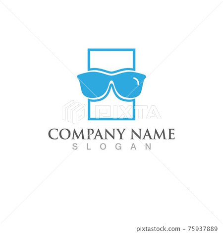 eyeglasses logo and symbol vector image 75937889
