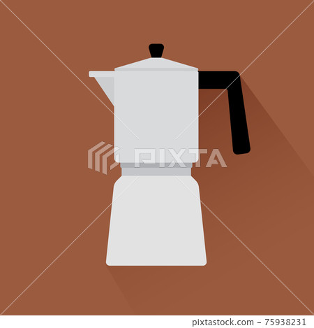 Coffee maker icon with shadow Coffee maker icon with shadow 75938231