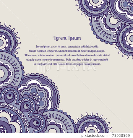 Violet color background with round ornament Violet color background with round ornament 75938569