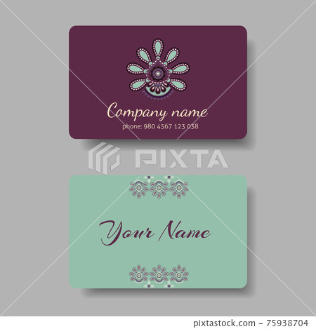 Floral business card collection 75938704