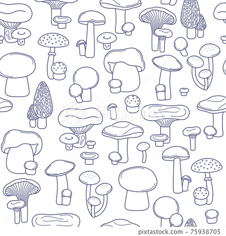 seamless mushrooms pattern seamless mushrooms pattern 75938705