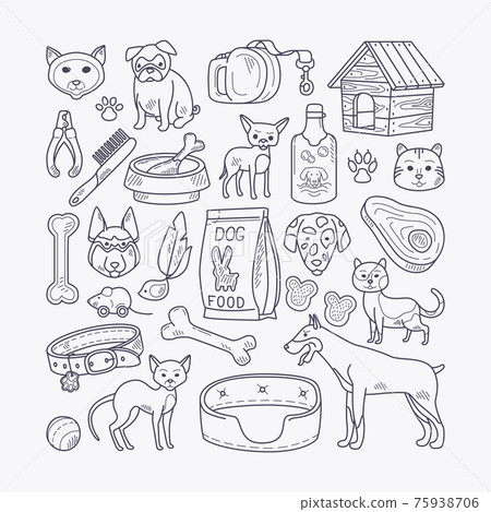 dog and cat signs 75938706