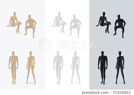 Female and Male Mannequin 75938822