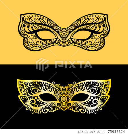 Gold lace venetian mask Gold lace venetian mask 75938824