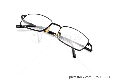 Optical eyeglasses on a white background. 75939294