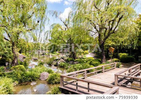 Traditional Japanese Garden in Sakai, Osaka - Japan 75939330