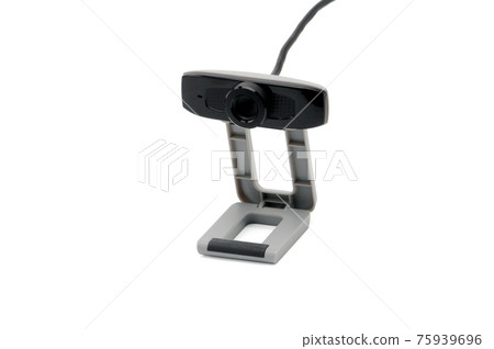 Web camera for broadcasting video and still images on the Internet on white backgroumd.Camera.Lens. Web camera for broadcasting video and still images on the Internet on white backgroumd.Camera.Lens. 75939696