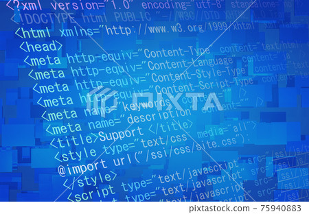 HTML programming language background material - Stock Illustration ...