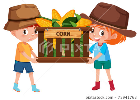 Children girl and boy with fruits or vegetables on white background Children girl and boy with fruits or vegetables on white background 75941768
