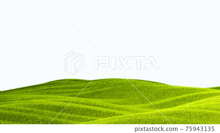 green field isolated against a white background green field isolated against a white background 75943135
