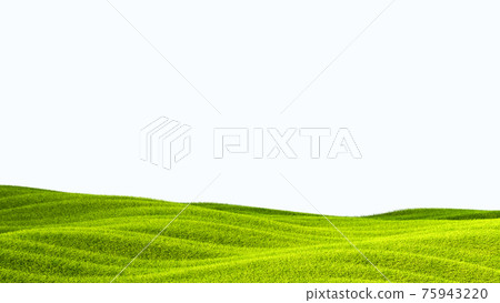 green field isolated against a white background 75943220