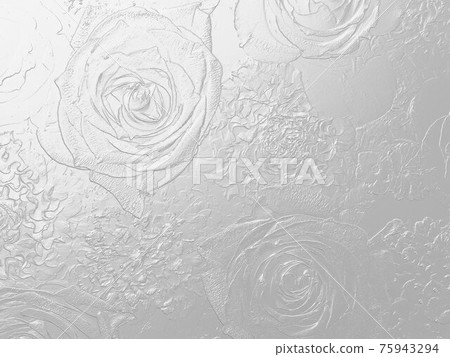 Silver background of 3d processed rose and carnation flower arrangement Silver background of 3d processed rose and carnation flower arrangement 75943294