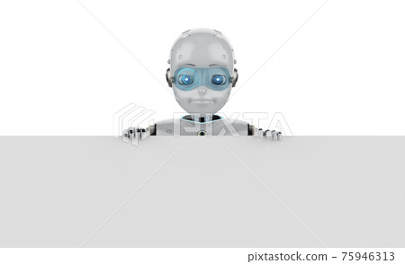 robotic boy with blank space 75946313