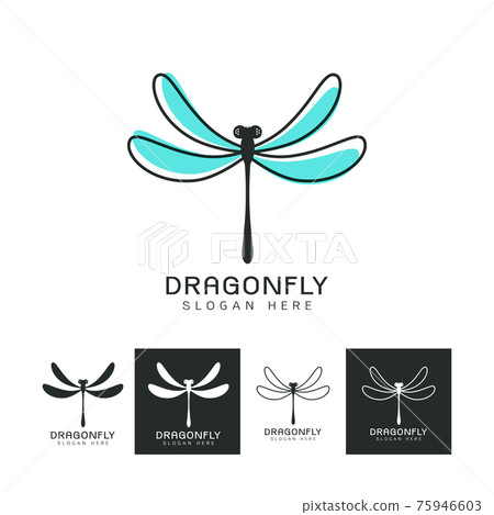 Beautiful Logo dragonfly vector Beautiful Logo dragonfly vector 75946603