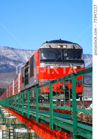 Winter Nemuro Main Line freight train 75947217