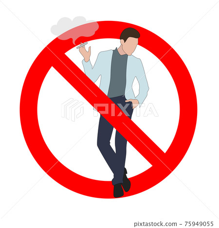 Ban smoking in public place, forbidden e-cigarette and vape Ban smoking in public place, forbidden e-cigarette and vape 75949055