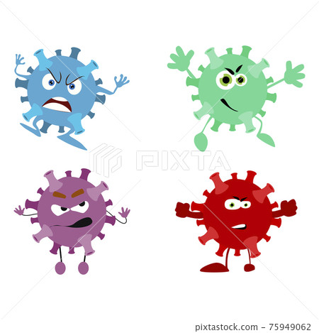 Character virus with hands and legs Character virus with hands and legs 75949062