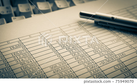 Spreadsheets and data statistics numbers 75949070