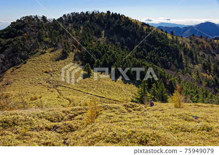 深秋的石丸山口草原、大佛薩嶺 深秋的石丸山口草原、大佛薩嶺 75949079