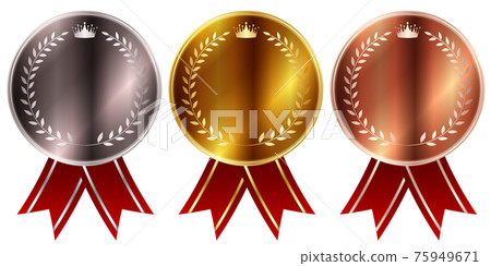 Medal crown gold icon Medal crown gold icon 75949671