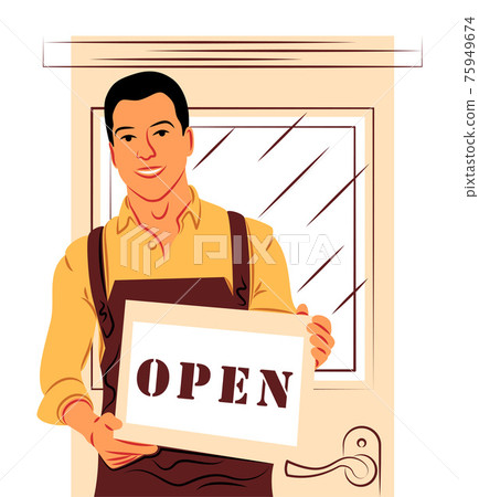 Vector businessman in shadow of sharp lines style 75949674