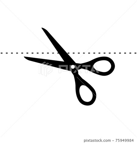 Scissors silhouette icon 75949984