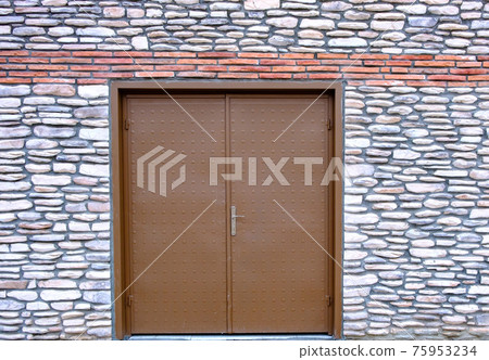 old style stone wall and iron door old style stone wall and iron door 75953234